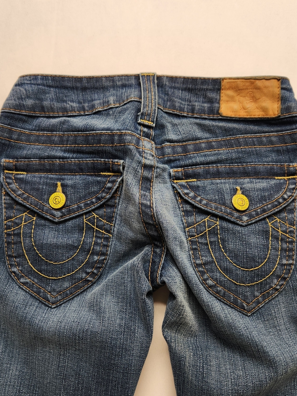 ⭐️True Religion Joey Twisted Flare Leg Jeans - Y2K - Dark Wash - Picture 10 of 11